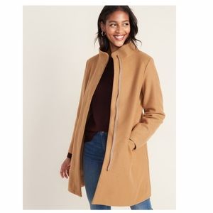 Old Navy Soft Brushed Funnel Neck Coat